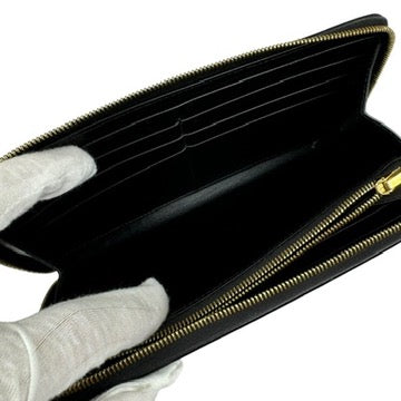 A2865 セリーヌ ラウンドジップ 長財布 ブラック