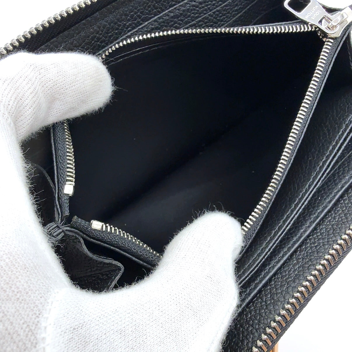 ルイヴィトン×草間彌生 LV×YK ジッピーウォレット M81906 レザー ラウンドジップウォレット ノワール RFID反応有 B2902
