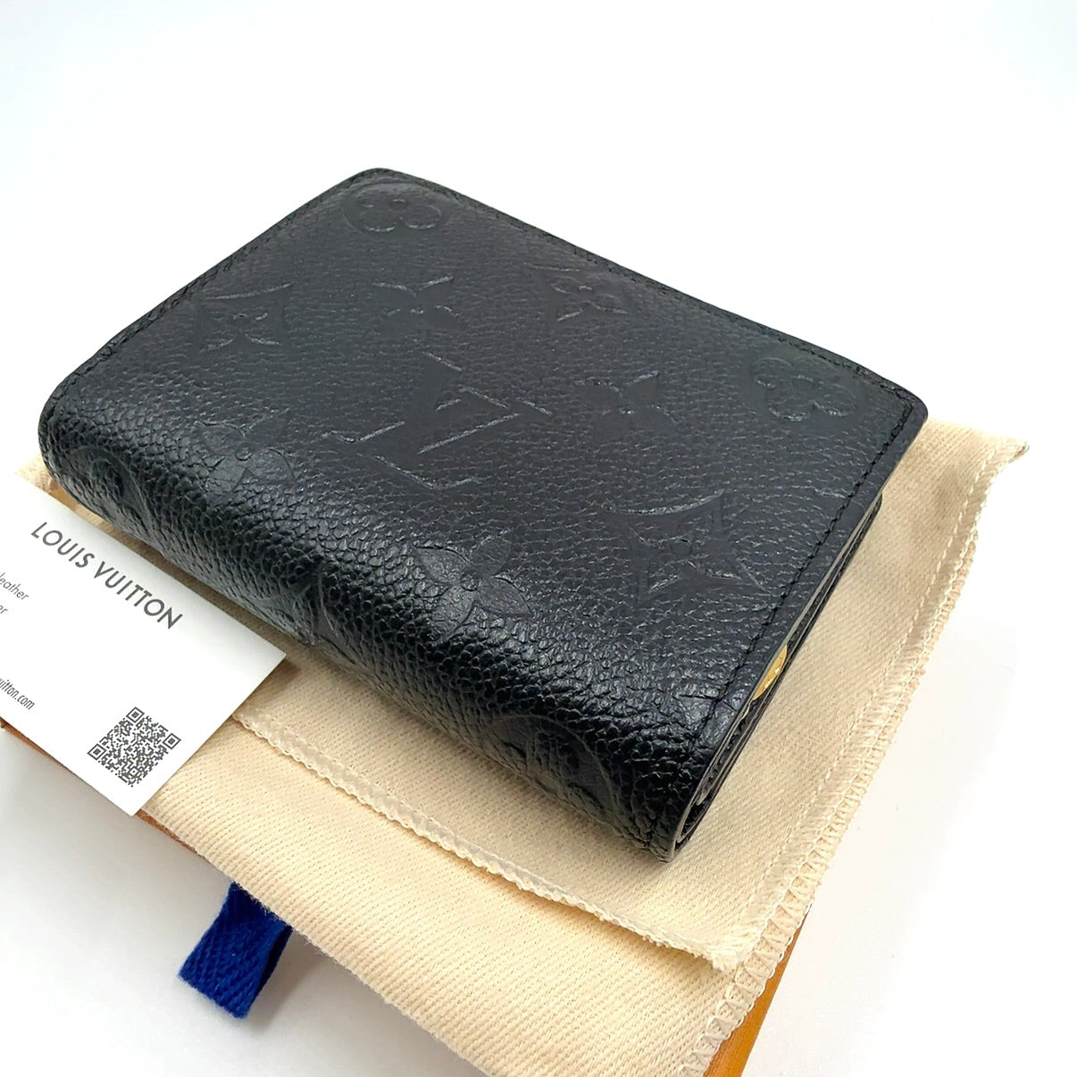 ルイヴィトン M80151 RFID モノグラムアンプラント ポルトフォイユクレア ノワール ブラック 二つ折り財布 B2576