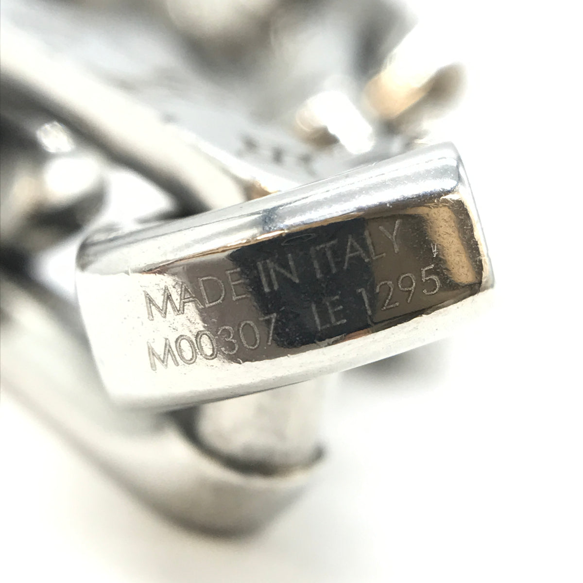 E4841 ルイヴィトン ネックレス コリエ モノグラム シルバー M00307 LE1295