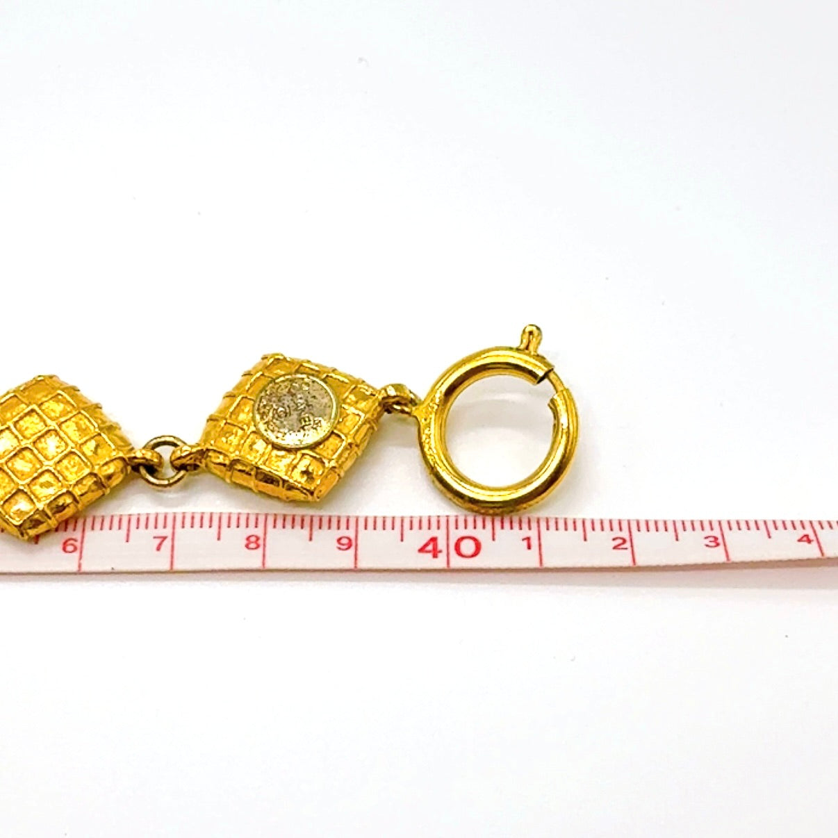 シャネル ひし形 マトラッセ ネックレス ゴールド ヴィンテージ 刻印あり B2807