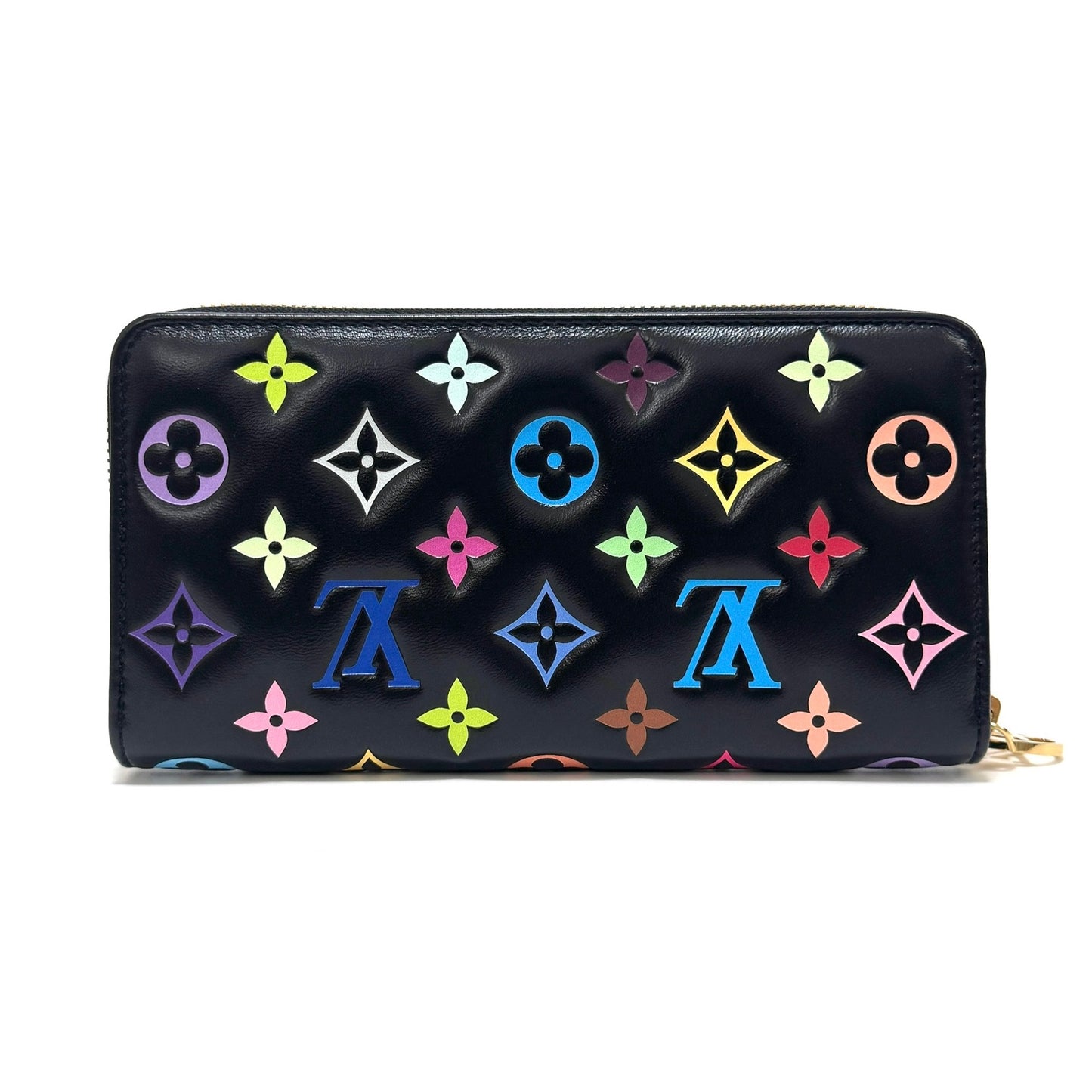 ルイヴィトン×村上隆 モノグラムエンボス LV × TMジッピーウォレット ラウンドジップウォレット マルチカラー 日本限定 RFID B2655