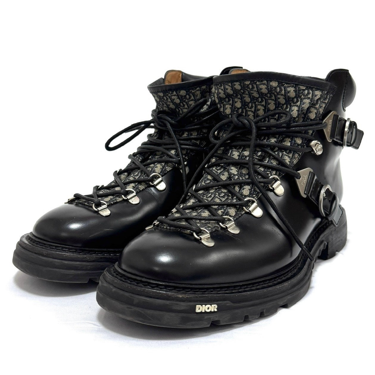 Dior HOMME ディオールオム サイズ:41 (約26cm)21AW オブリーク ジャガード マウンテン ブーツ EXPLORER BOOTS II エクスプローラー2 ブラック B2819