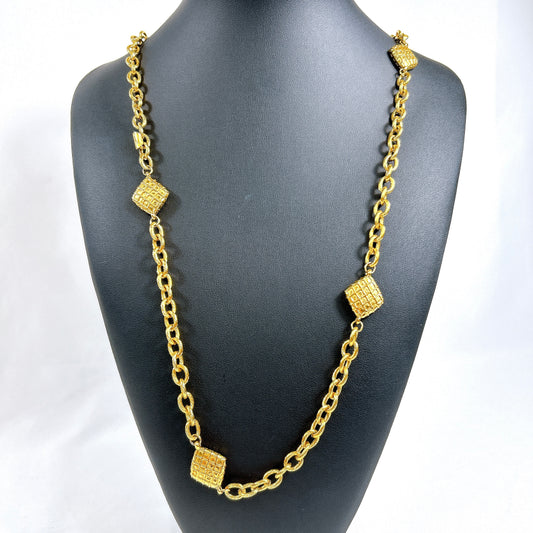 B1688 シャネル ネックレス ロング ヴィンテージ ゴールド 刻印あり