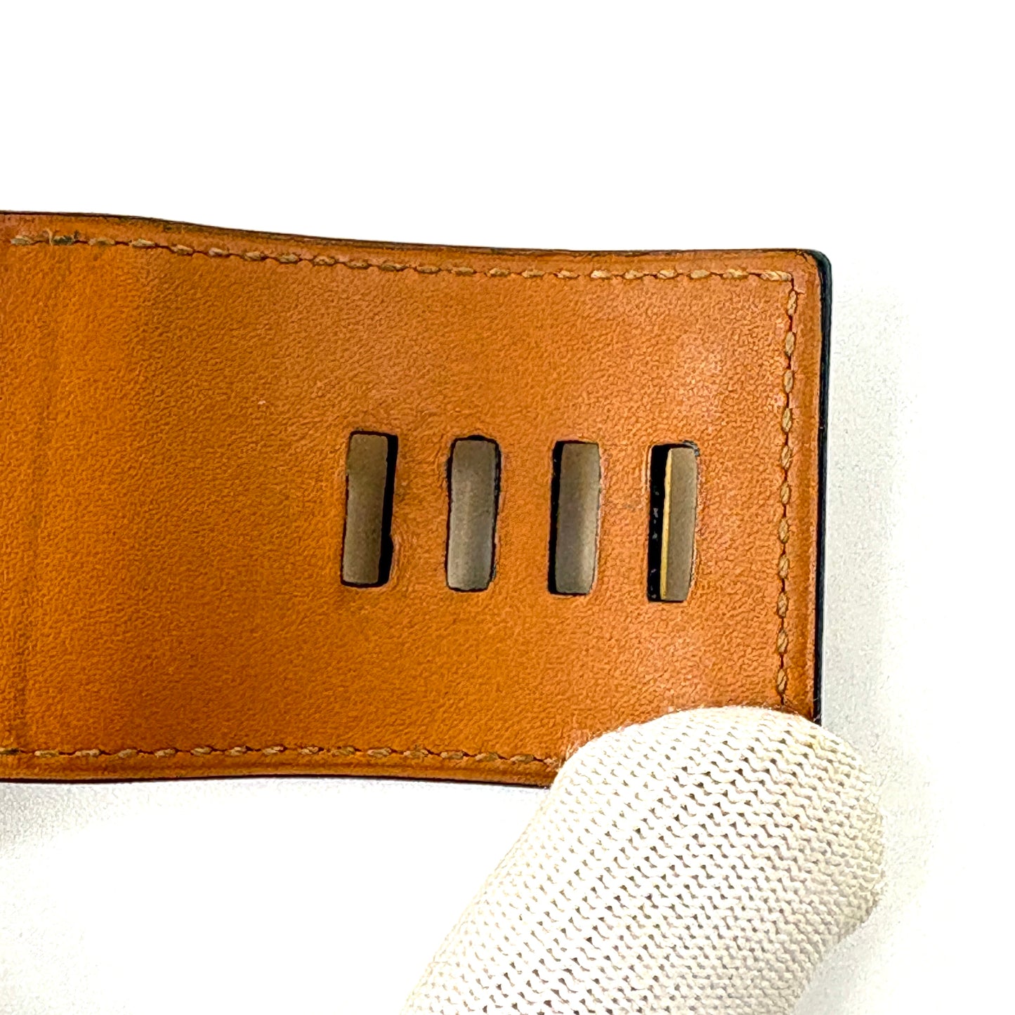 E3857 エルメス コリエドシアン ブレスレット ブラック×ゴールド T刻印 S