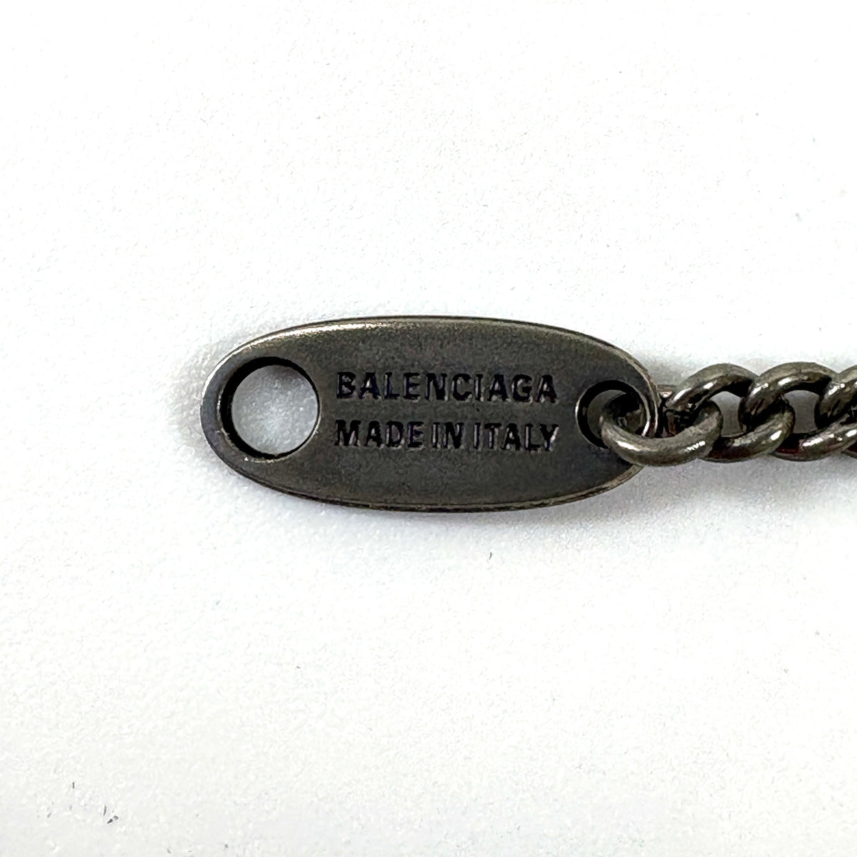 E4386 バレンシアガ BBロゴ アイコン ネックレス シルバー