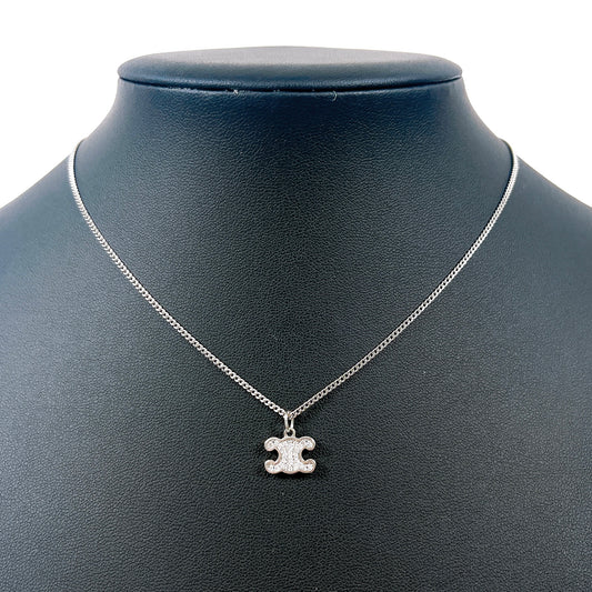 B1266 セリーヌ ネックレス ペンダントトップ  トリオンフ FTT2234 シルバー ストーン