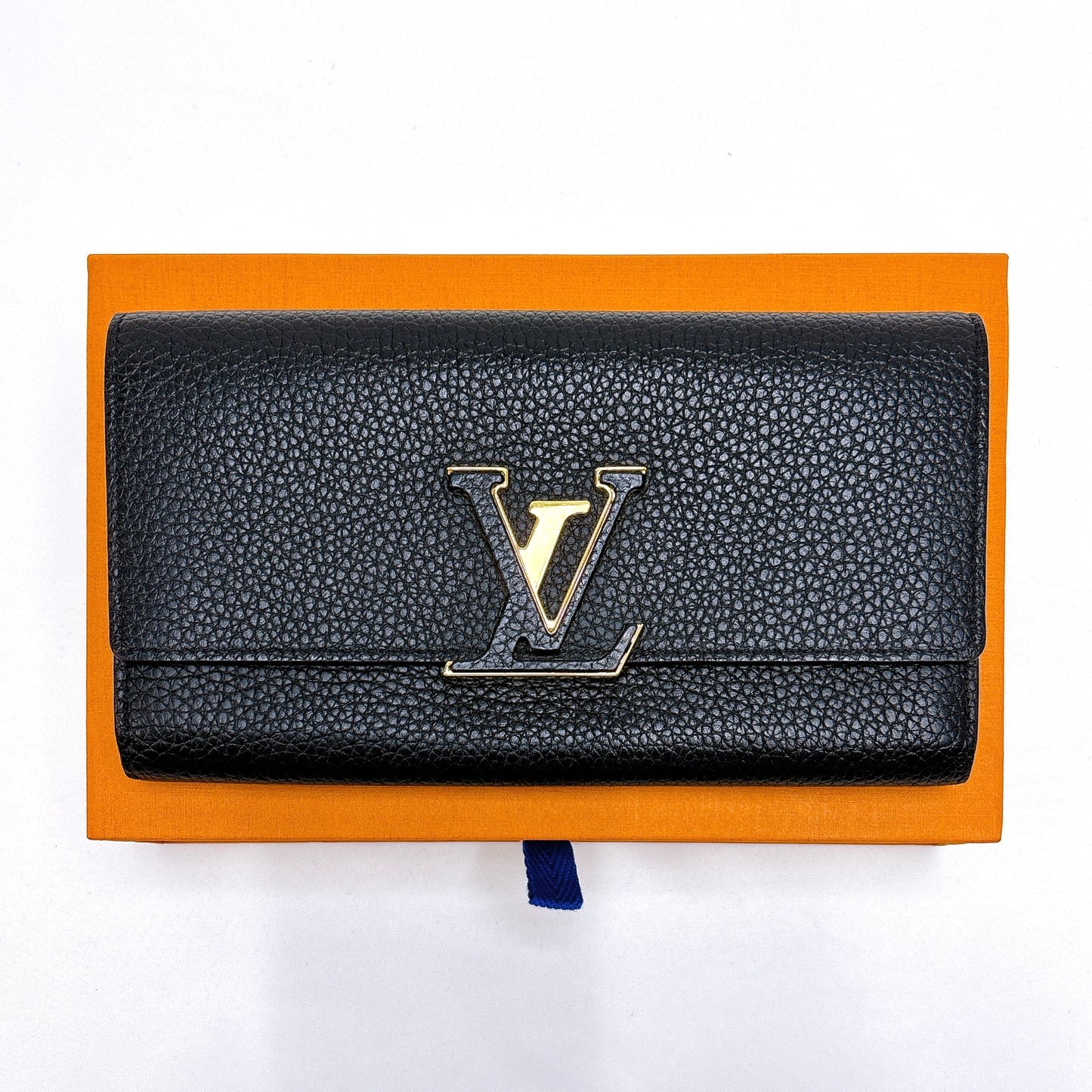 B1155 ルイヴィトン ポルトフォイユカプシーヌ トリヨン ブラック 長財布 RFID