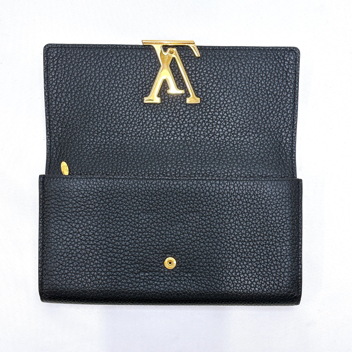 B1155 ルイヴィトン ポルトフォイユカプシーヌ トリヨン ブラック 長財布 RFID