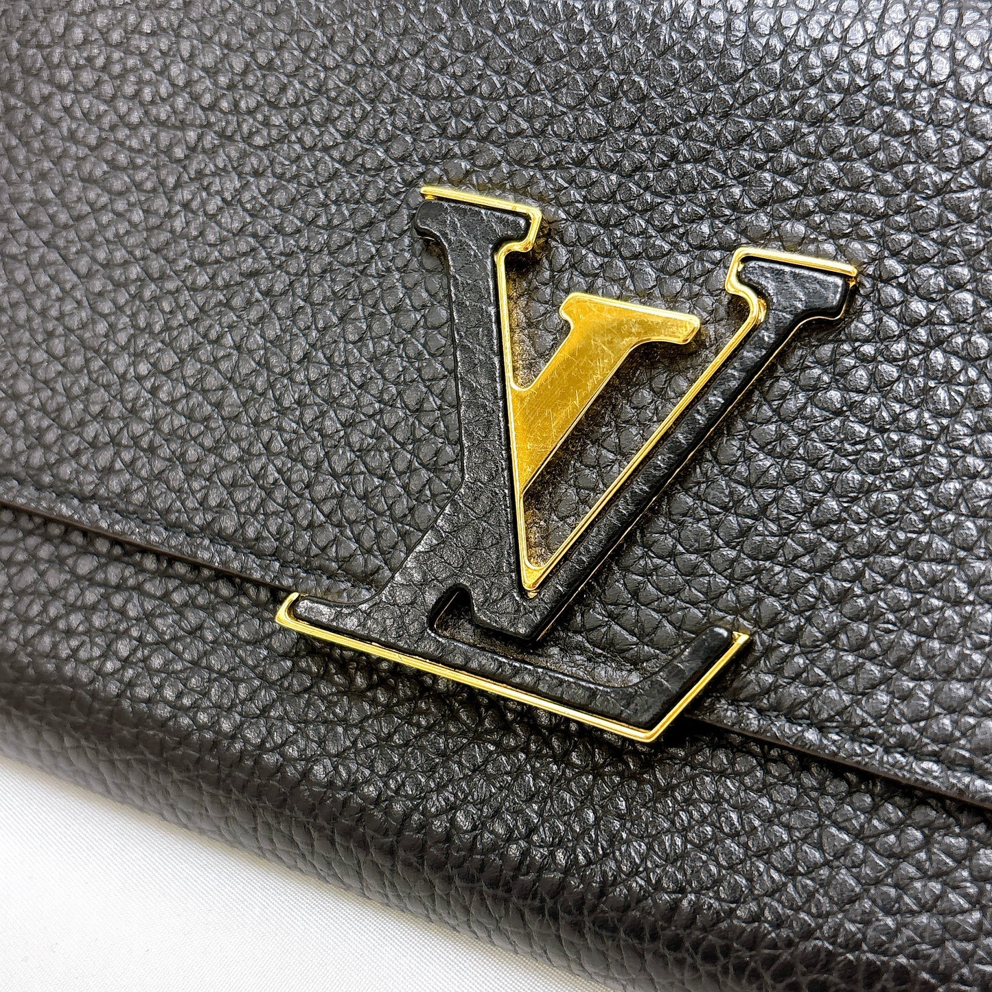 B1155 ルイヴィトン ポルトフォイユカプシーヌ トリヨン ブラック 長財布 RFID