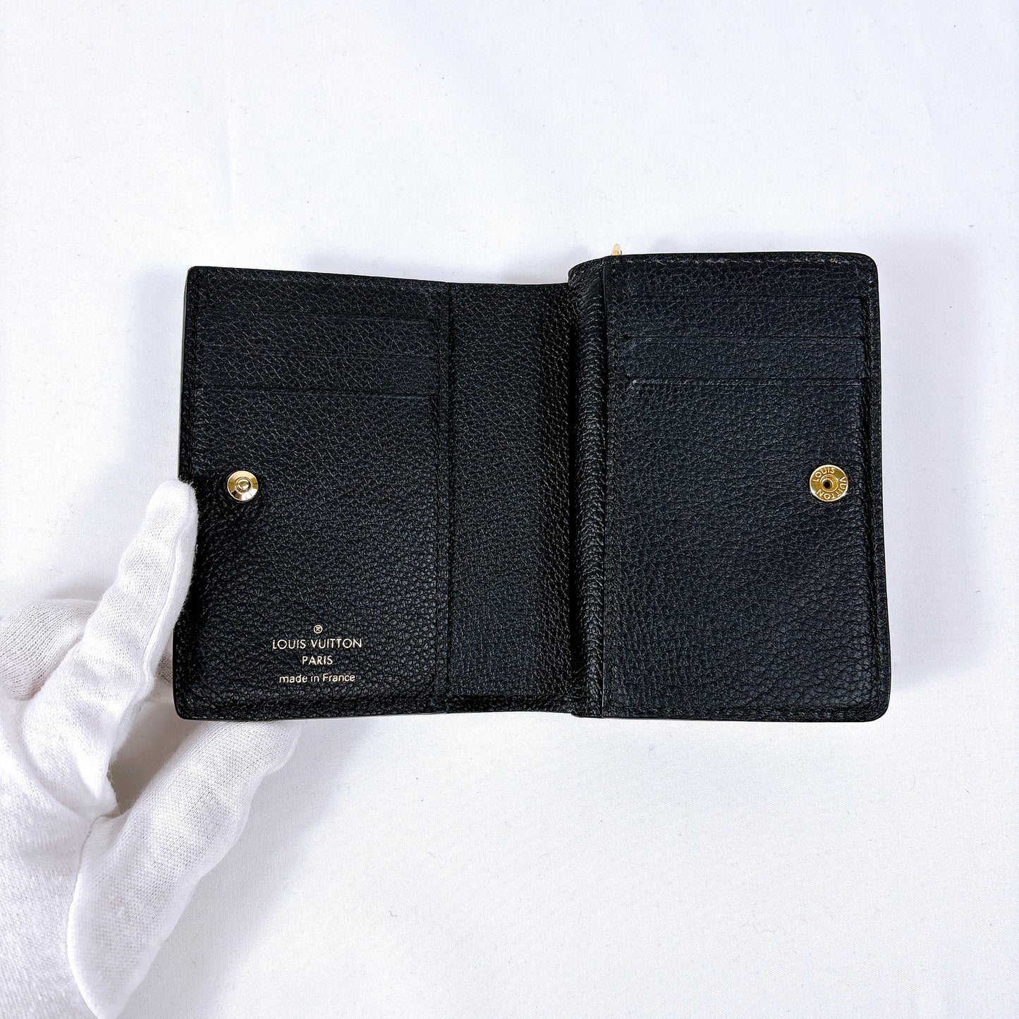 B1181 ルイヴィトン ポルトフォイユ クレア コンパクトウォレットノワール M80151 NFC