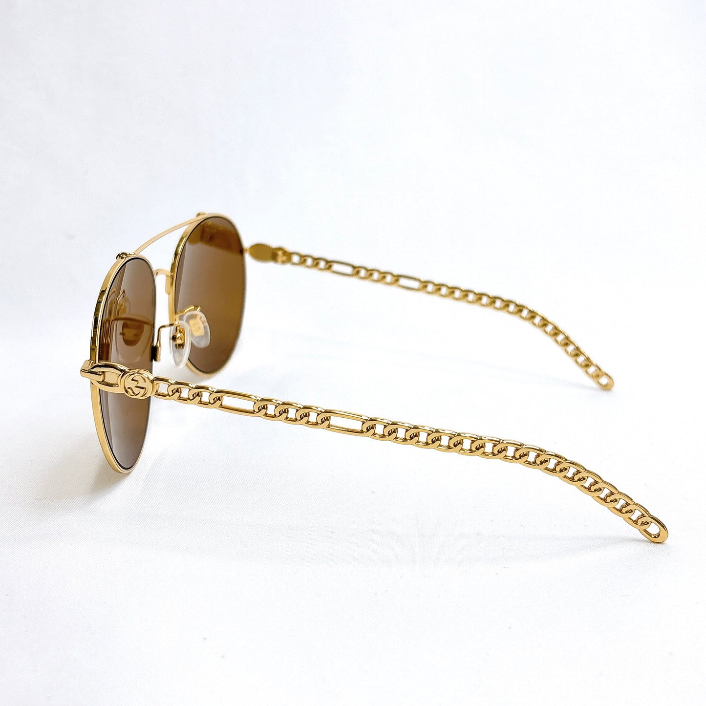 B1366 グッチ ラウンドフレーム サングラス GGマーク