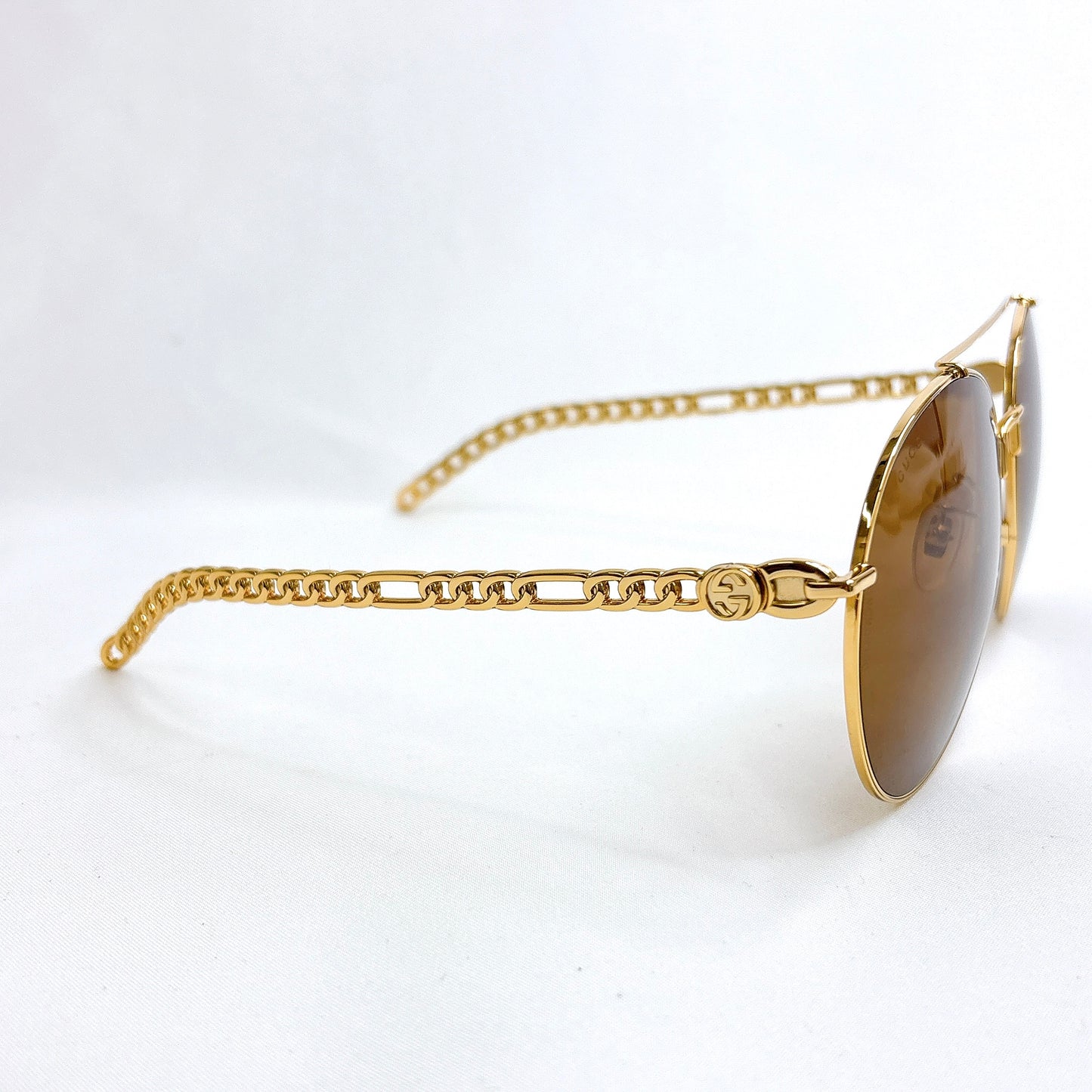 B1366 グッチ ラウンドフレーム サングラス GGマーク