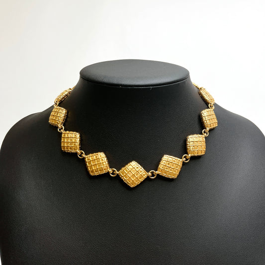 B1321 シャネル ヴィンテージ ネックレス マトラッセ ひし形