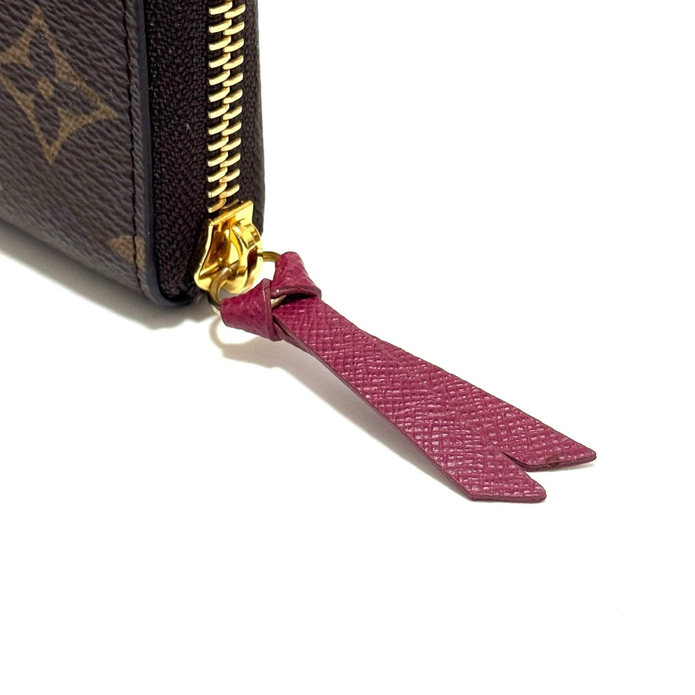 ルイヴィトン M60742 ポルトフォイユ・クレマンス フューシャ モノグラム 長財布 ICチップ B3170