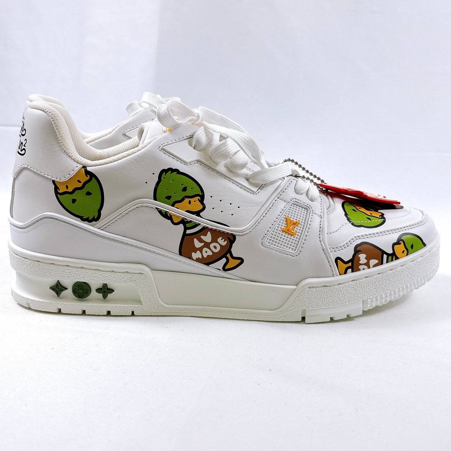B1958 ルイヴィトン × NIGO LV トレイナーライン スニーカー ホワイト BM0281 サイズ6 1/2【買戻し対象】