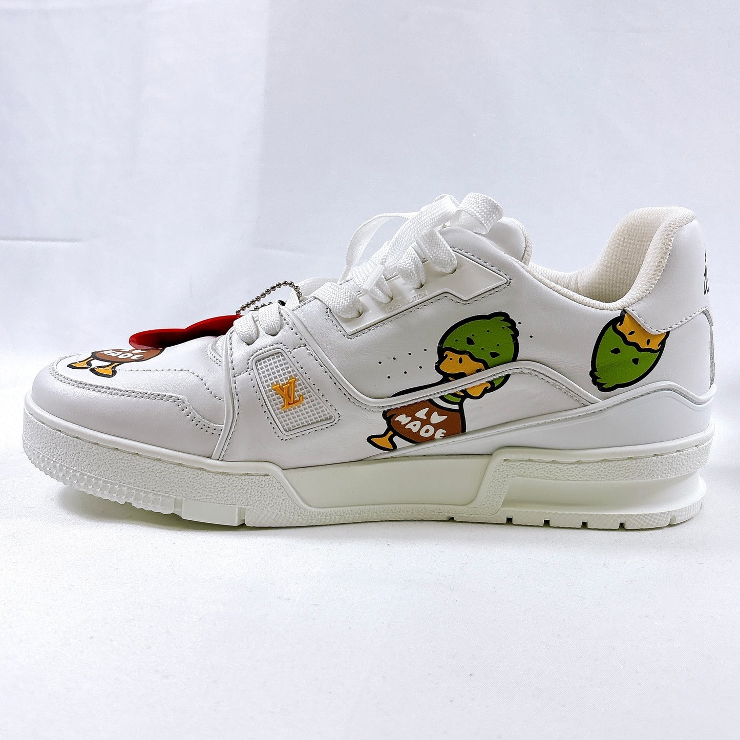 B1958 ルイヴィトン × NIGO LV トレイナーライン スニーカー ホワイト BM0281 サイズ6 1/2【買戻し対象】