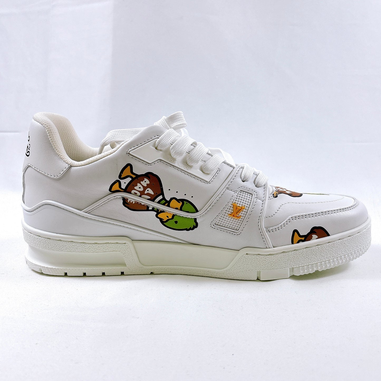 B1958 ルイヴィトン × NIGO LV トレイナーライン スニーカー ホワイト BM0281 サイズ6 1/2【買戻し対象】