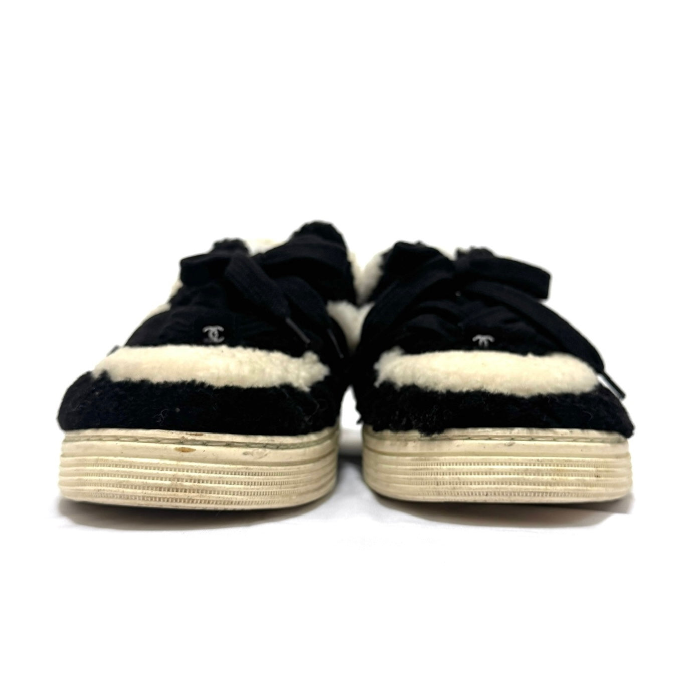 シャネル CHANEL ボアスニーカー ココマーク ロゴ #39 (24.5cm) L G35195 B2544