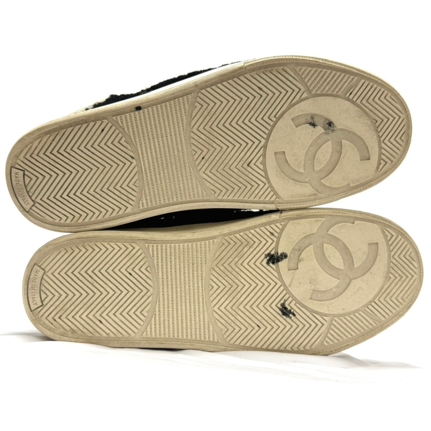 シャネル CHANEL ボアスニーカー ココマーク ロゴ #39 (24.5cm) L G35195 B2544