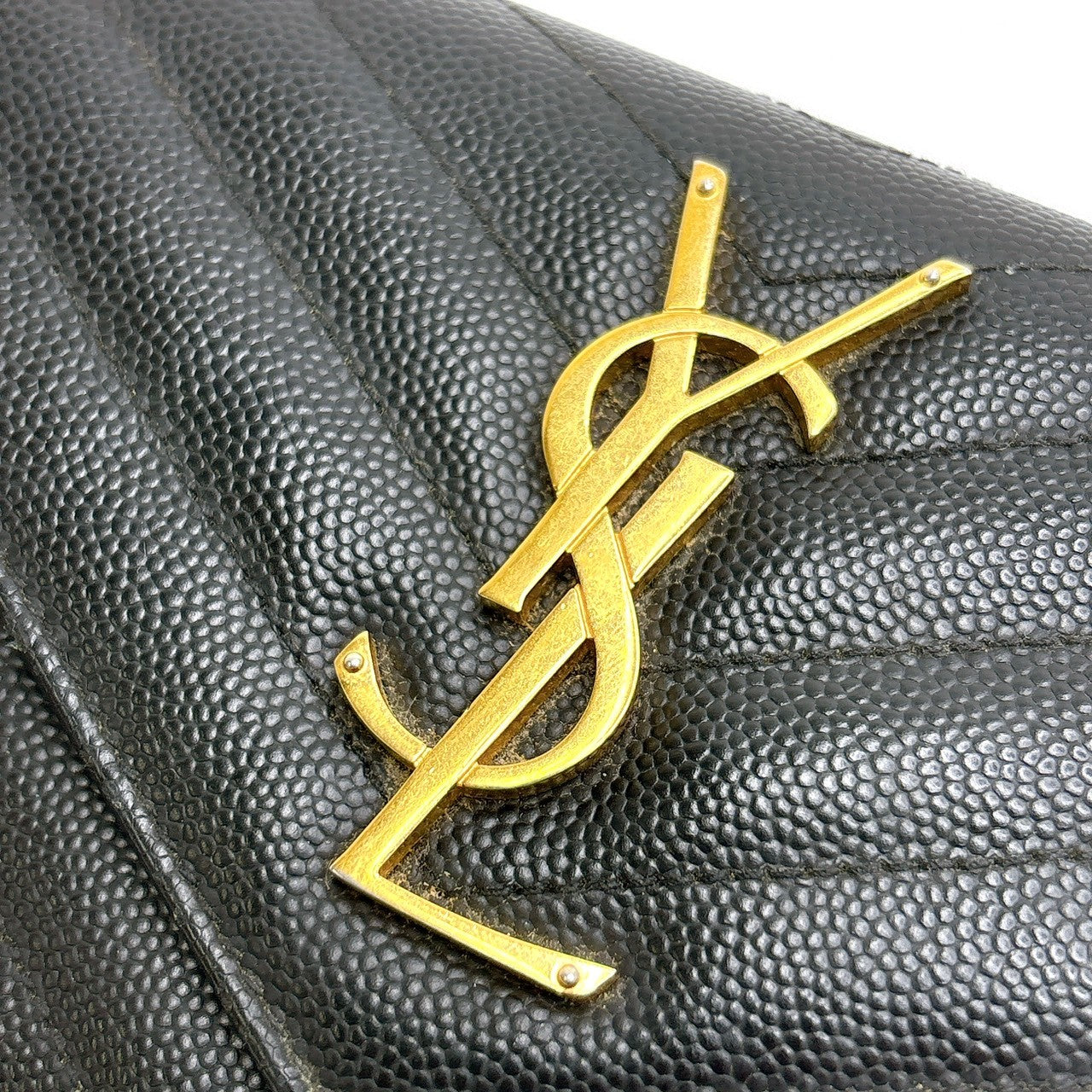 B0193 YSL イヴサンローラン カサンドラ マトラッセ ラージフラップウォレット 長財布