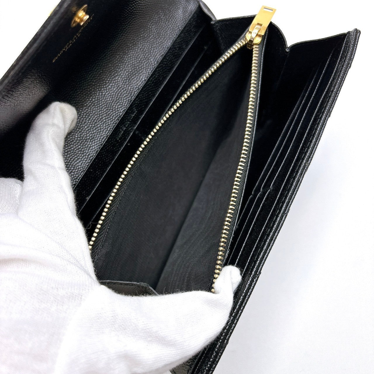 B0193 YSL イヴサンローラン カサンドラ マトラッセ ラージフラップウォレット 長財布