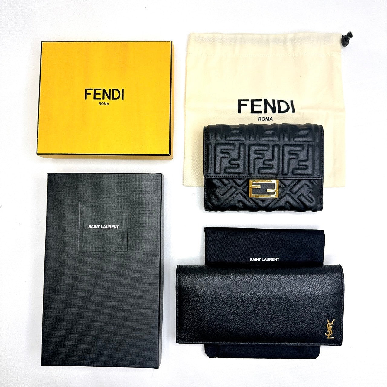 イブサンローラン、フェンディ 財布2点セット