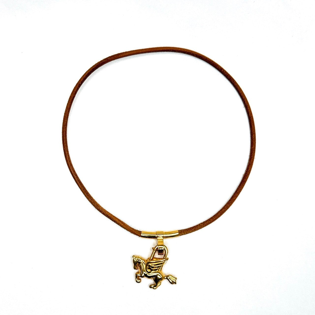 A3921 エルメス ペガサス カデナ チャーム ネックレス