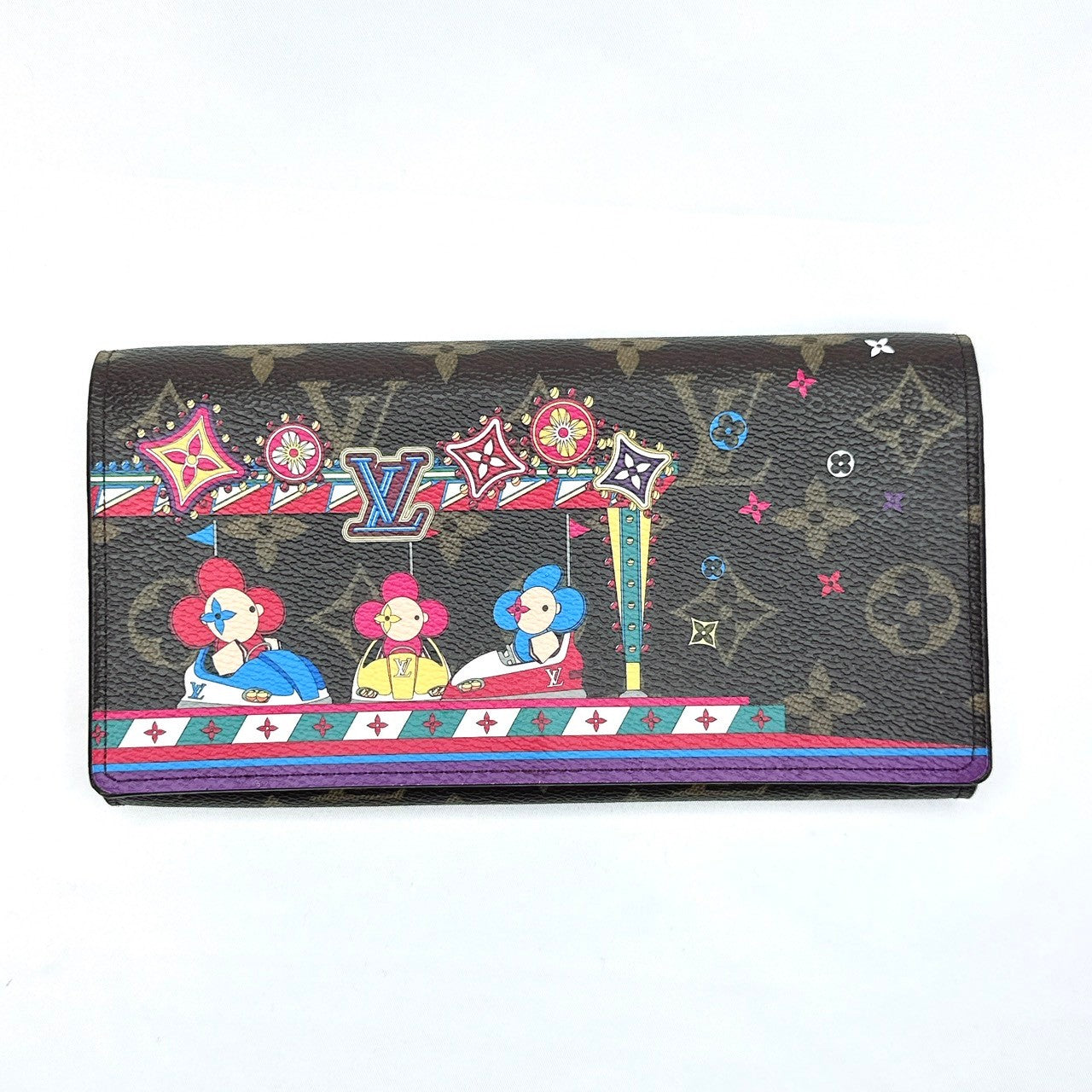 A4067ルイヴィトン M69747 CA3250 モノグラムホリデイ ポルトフォイユ サラ ICチップ