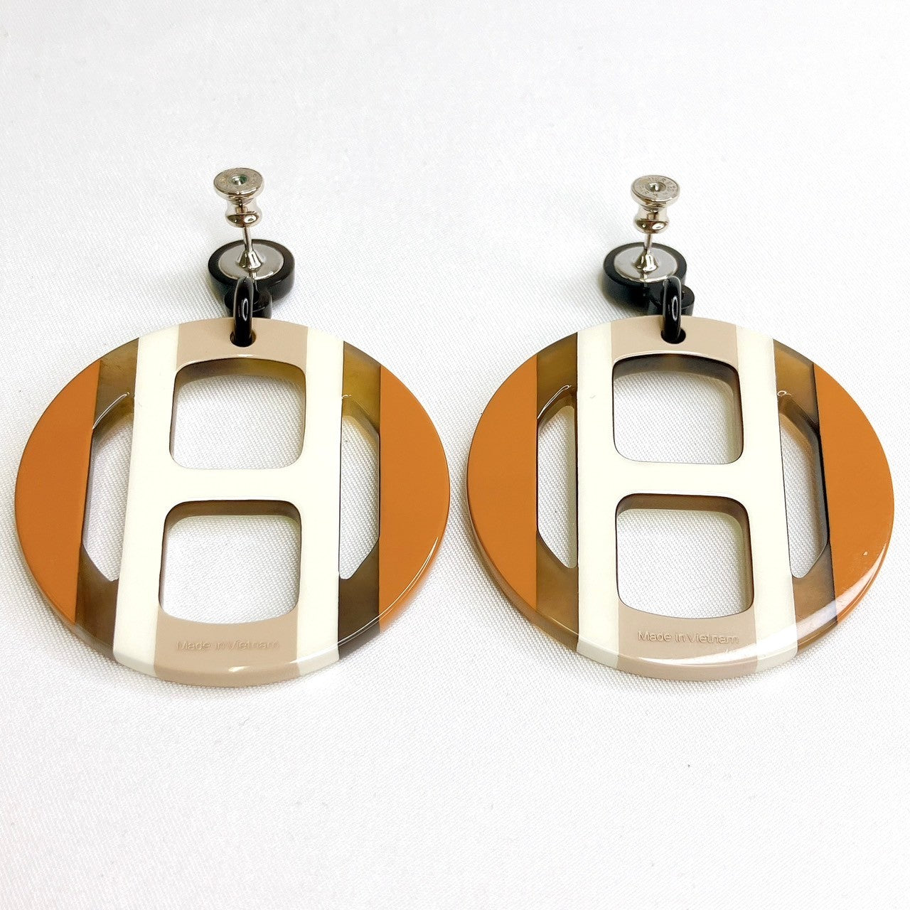 A4343 エルメス Hエキップ バッファローフォーン ピアス