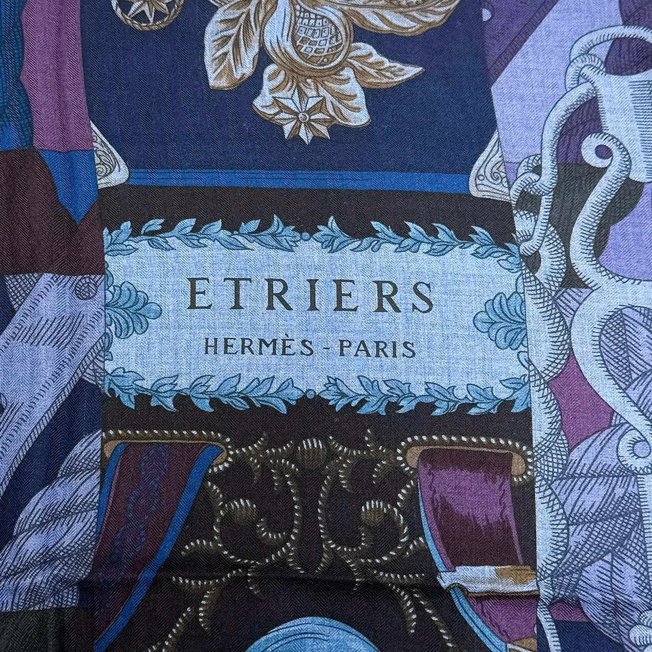 B0094 エルメス CAVALLERIA D'ETRIERS 鐙 カレジェアン140 参考定価¥147,000
