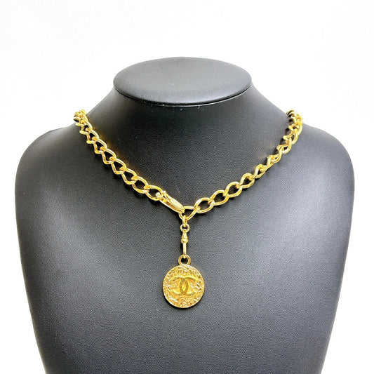 B0218 シャネル ココマーク ヴィンテージ チェーンベルト・ネックレス 2way ブランド刻印あり