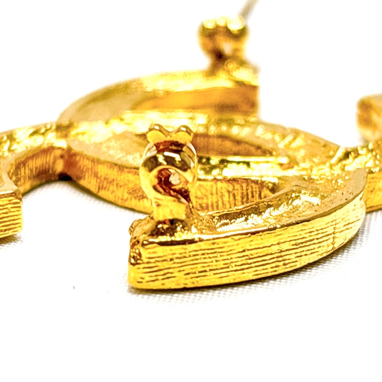 B0253 シャネル ココマーク ラインストーン ブローチ 刻印174