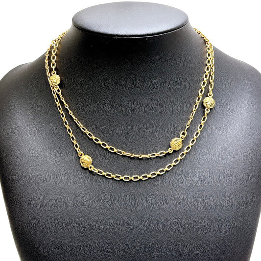 B0270 シャネル ライオン ロングネックレス 1982年ヴィンテージ 刻印あり