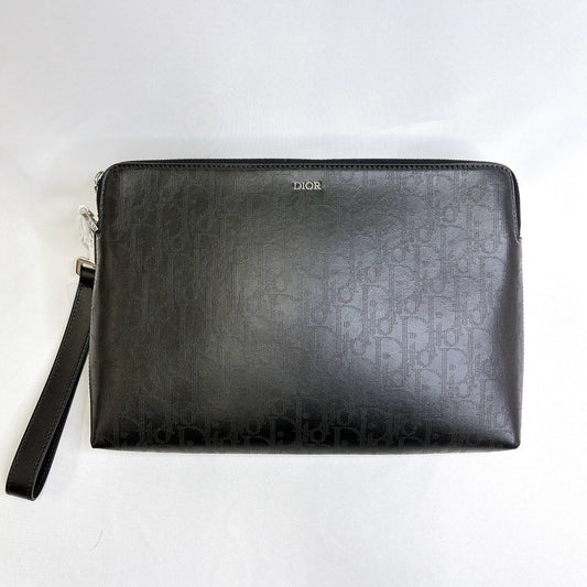 B0627 ディオール クラッチバック オブリーク ブラック