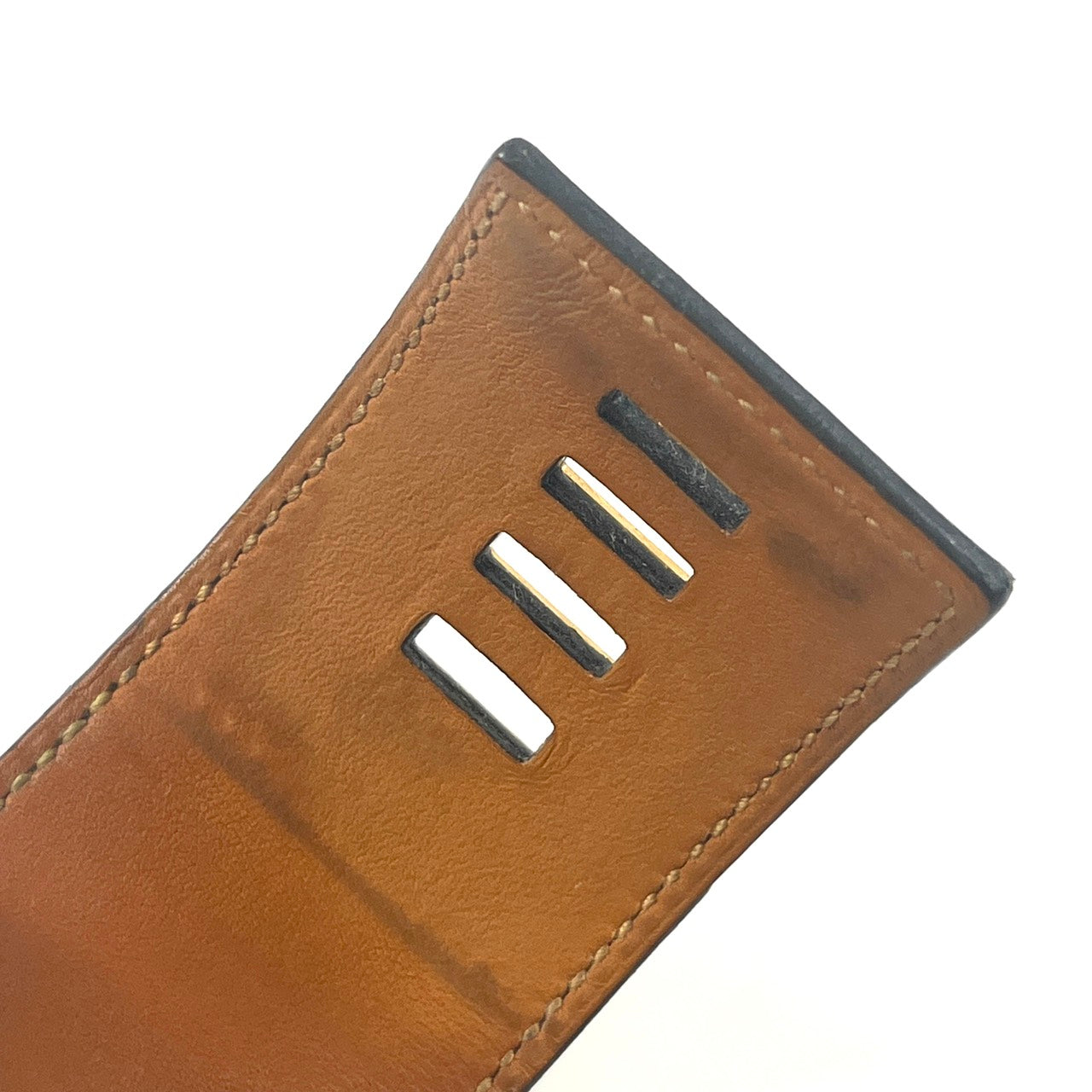 エルメス コリエドシアン ブレスレット A刻印 ブラック×ゴールド ブレスレット・バングル サイズL 【買い戻し対象】 B3291