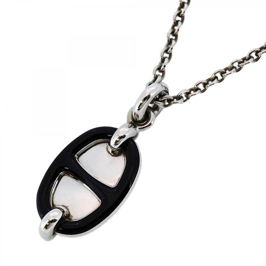 エルメス ネックレス ミニマイヨンPM メタル シルバー ブラック B3187