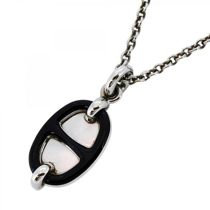 エルメス ネックレス ミニマイヨンPM メタル シルバー ブラック B3187