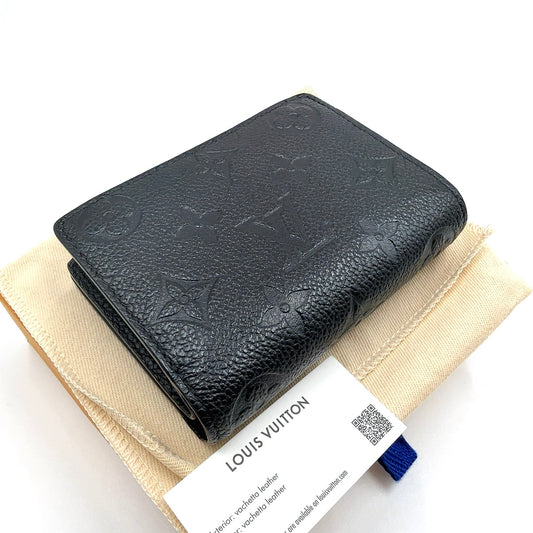 ルイヴィトン M80151 RFID モノグラムアンプラント ポルトフォイユクレア ノワール ブラック 二つ折り財布 B2576