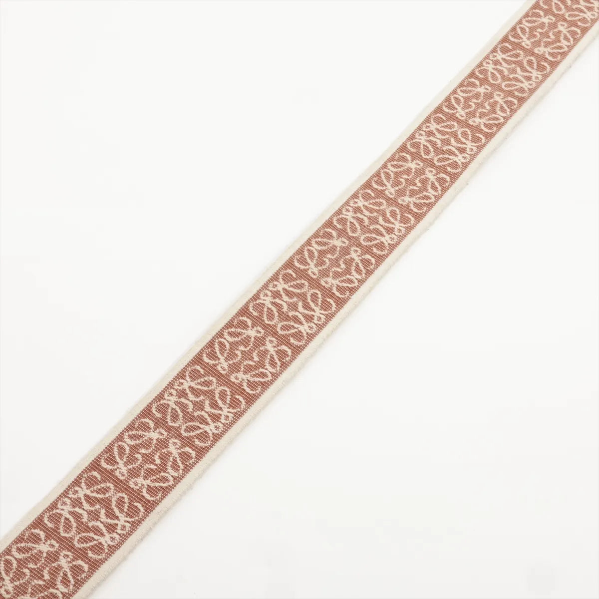 E2335 ロエベ アナグラム ショルダーストラップ キャンバス×レザー×GP ブラウン 135.5cm