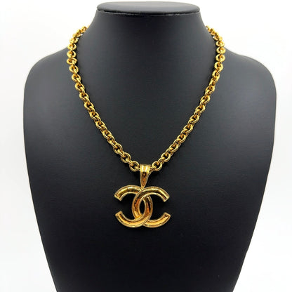 シャネル ココマーク 94P ココマーク ネックレス ヴィンテージ ゴールド 【買い戻し対象】 B2402