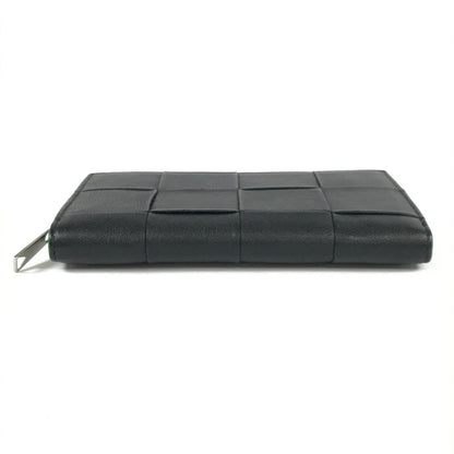 E4790 ボッテガヴェネタ マキシイントレ 長財布 ラウンドジップ レザー RFID ブラック