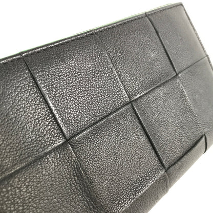E4790 ボッテガヴェネタ マキシイントレ 長財布 ラウンドジップ レザー RFID ブラック