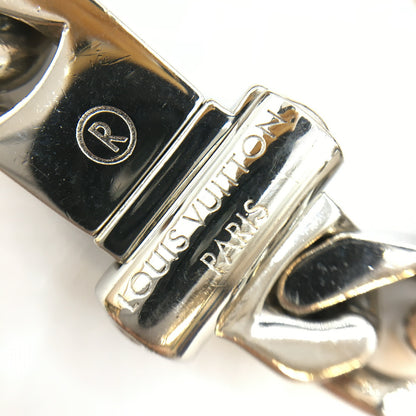E4807 ルイヴィトン ブラスレメタル LVチェーンリンクス ブレスレット L シルバー M68274 LE0159