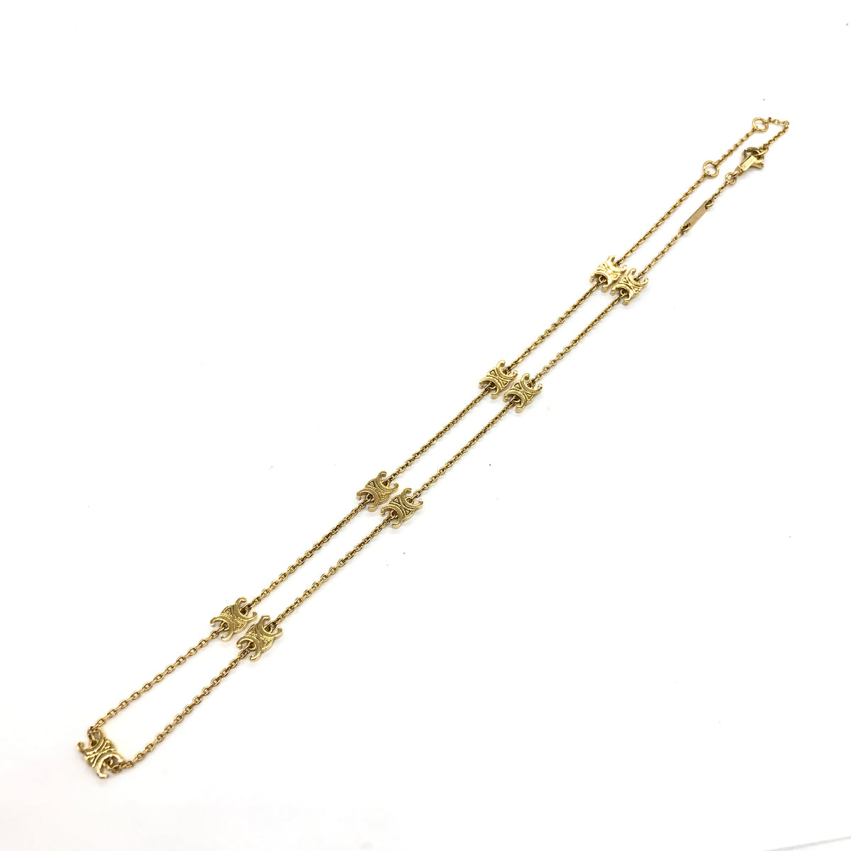 E4842 セリーヌ トリオンフ ミニ トリオンフ ネックレス ゴールド