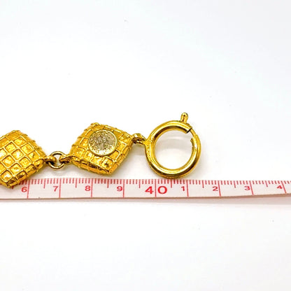 シャネル ひし形 マトラッセ ネックレス ゴールド ヴィンテージ 刻印あり B2807