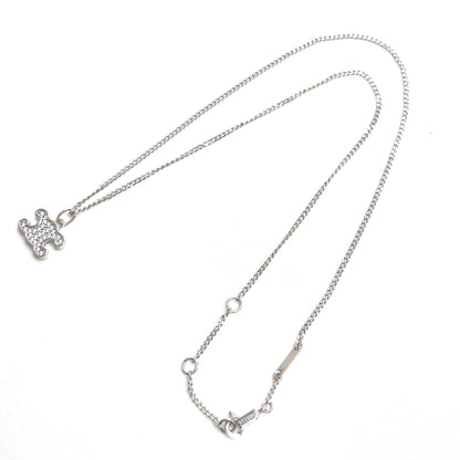 B2235 セリーヌ トリオンフ ネックレス GP×ラインストーン シルバー 箱【買戻し対象】　