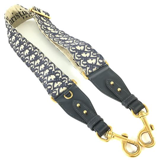 ディオール オブリーク トロッター ジャガード ショルダーストラップ ネイビー B3182