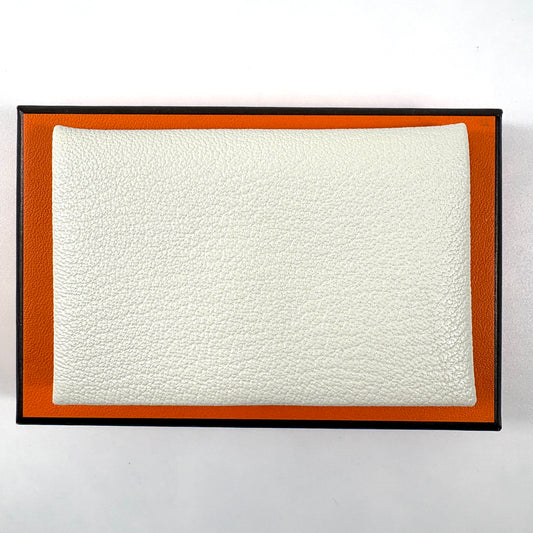 E2347 エルメス カルヴィ シェブルミゾル カードケース マッシュルーム シルバー金具 B:2023年
