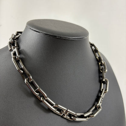 E2481 バレンシアガ B Chain スリム ネックレス GP ガンメタリック